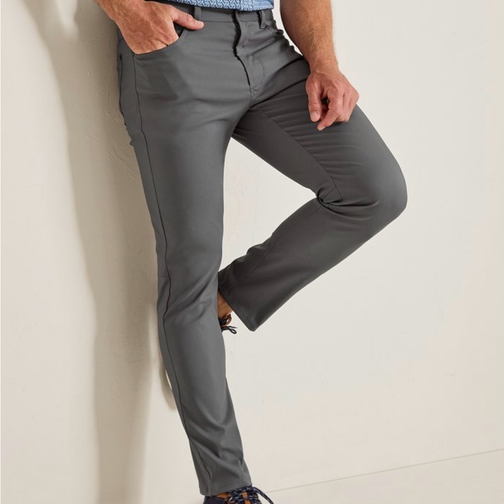 Men's Gray Slim Fit Pants